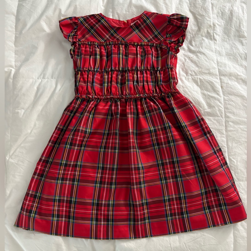 Crewcuts Red and Green Plaid Kids Dress